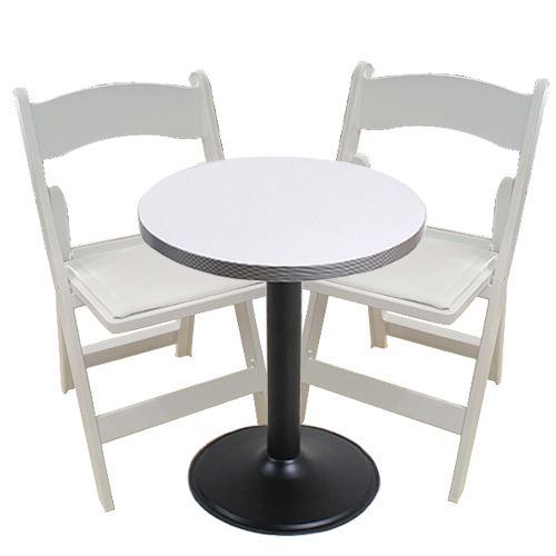 원형테이블[750]+맥스의자/흰색세트