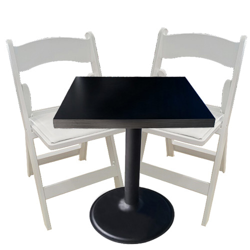 사각테이블[60*60]+맥스의자/흰색세트